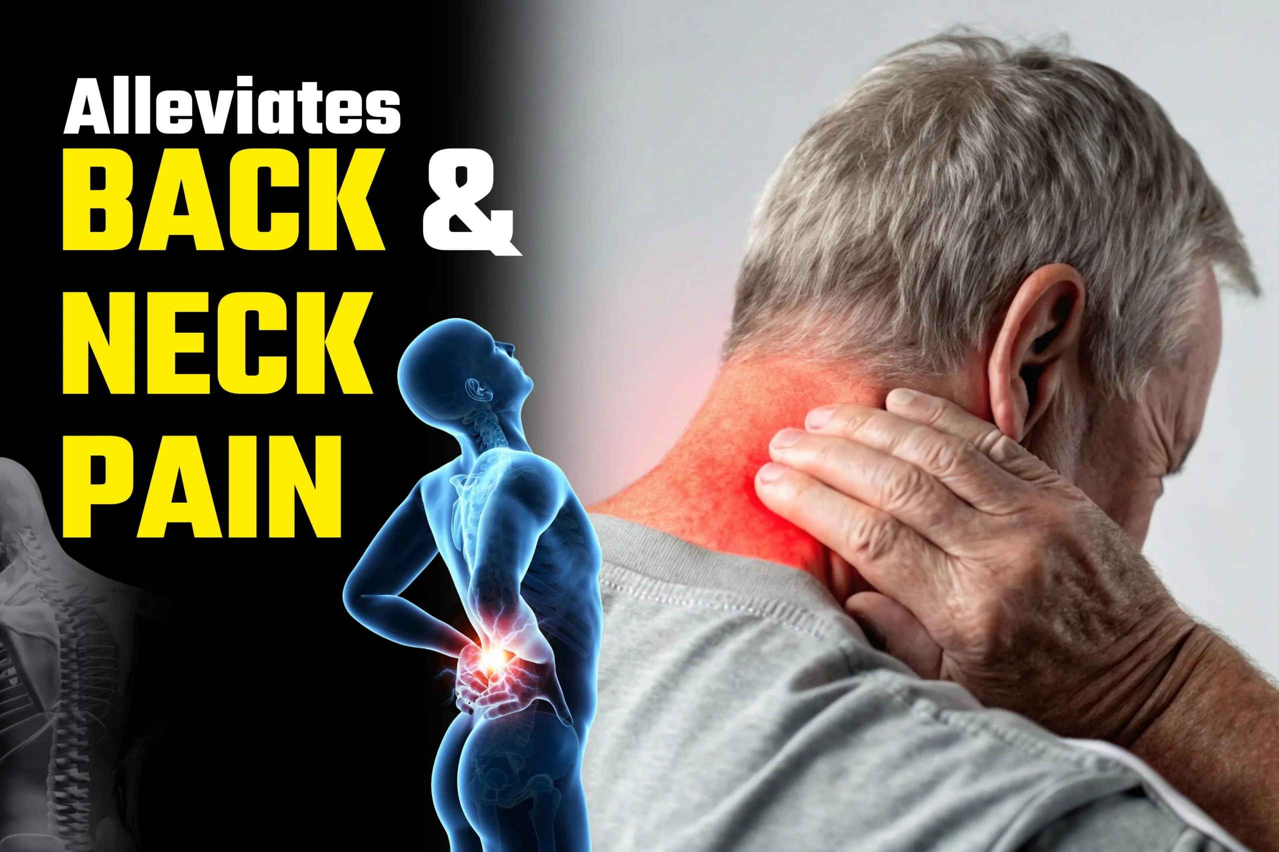 Alleviates back and neck pain