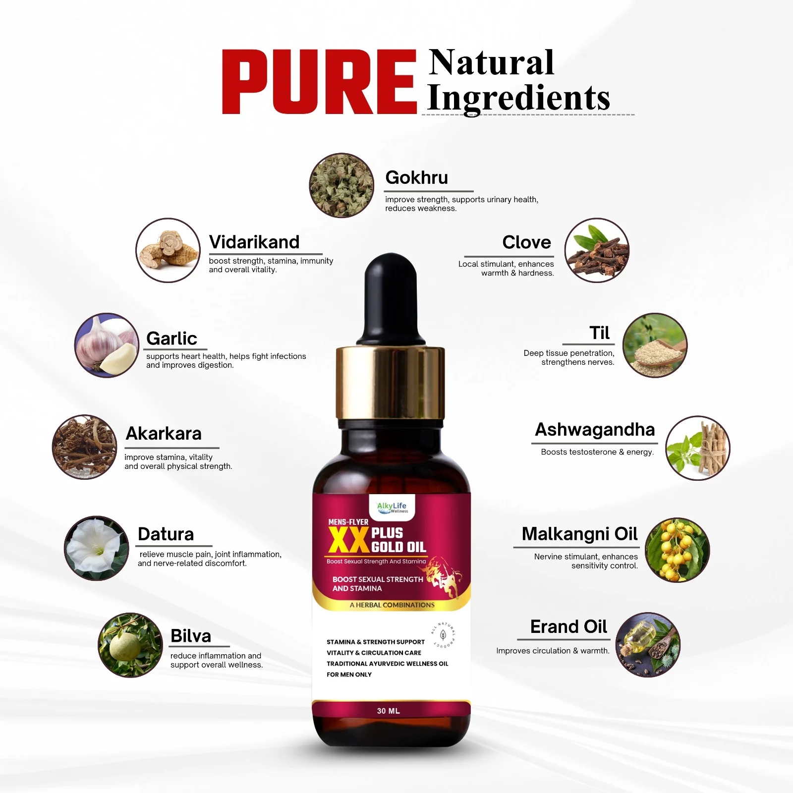 XX Plus Gold Oil Premium Ayurvedic Men’s Strength, Stamina & Vitality Oil