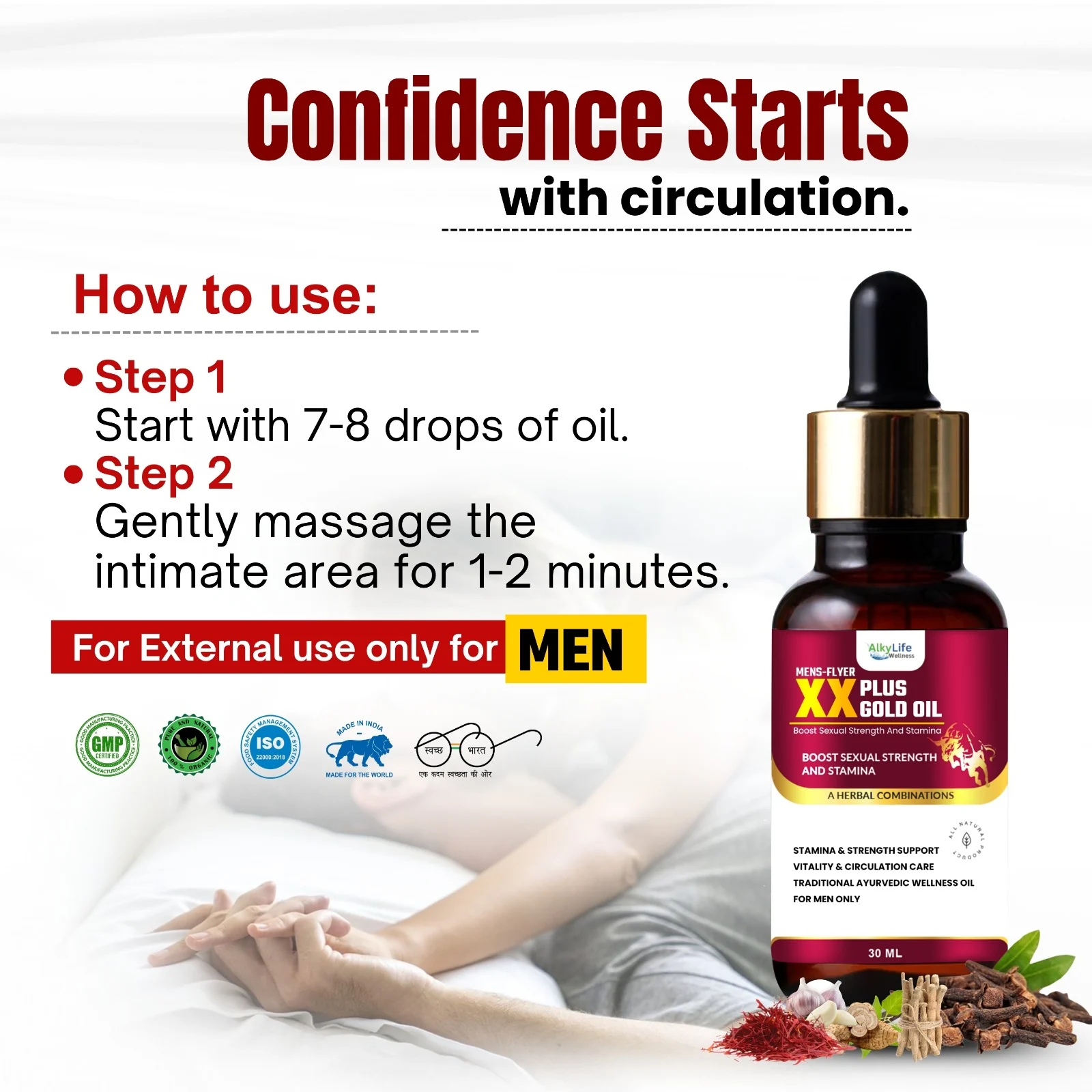XX Plus Gold Oil Premium Ayurvedic Men’s Strength, Stamina & Vitality Oil