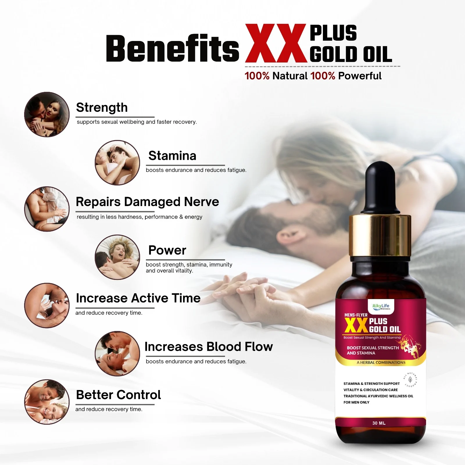 XX Plus Gold Oil Premium Ayurvedic Men’s Strength, Stamina & Vitality Oil